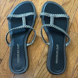 Montego Bay Club Black Strappy Sandals